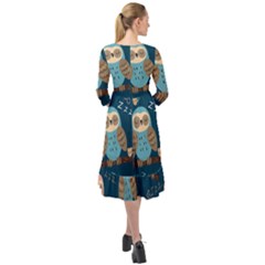 Ruffle End Midi Chiffon Dress 