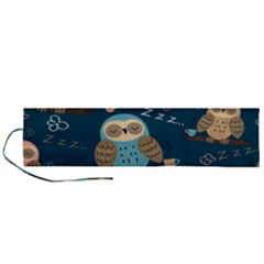 Seamless Pattern Owls Dreaming Roll Up Canvas Pencil Holder (L) from ArtsNow.com
