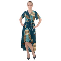 Front Wrap High Low Dress 