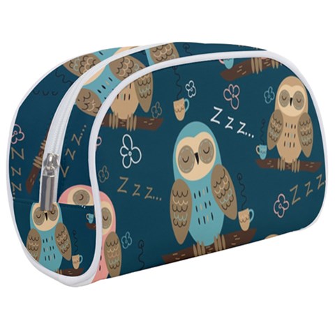 Seamless Pattern Owls Dreaming Make Up Case (Medium) from ArtsNow.com