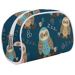 Seamless Pattern Owls Dreaming Make Up Case (Medium)