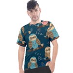 Seamless Pattern Owls Dreaming Men s Sport Top