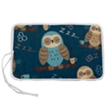 Seamless Pattern Owls Dreaming Pen Storage Case (M)