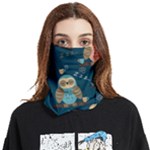 Seamless Pattern Owls Dreaming Face Covering Bandana (Two Sides)