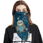 Seamless Pattern Owls Dreaming Face Covering Bandana (Triangle)