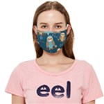 Seamless Pattern Owls Dreaming Cloth Face Mask (Adult)