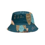 Seamless Pattern Owls Dreaming Inside Out Bucket Hat (Kids)