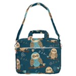 Seamless Pattern Owls Dreaming MacBook Pro 16  Shoulder Laptop Bag