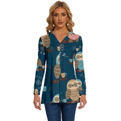 Long Sleeve Drawstring Hooded Top 