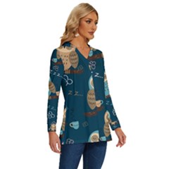 Long Sleeve Drawstring Hooded Top 