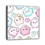 Cute Doodle Cartoon Seamless Pattern Mini Canvas 6  x 6  (Stretched)