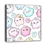 Cute Doodle Cartoon Seamless Pattern Mini Canvas 8  x 8  (Stretched)