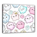 Cute Doodle Cartoon Seamless Pattern Canvas 24  x 20  (Stretched)