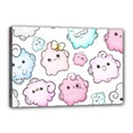 Cute Doodle Cartoon Seamless Pattern Canvas 18  x 12  (Stretched)