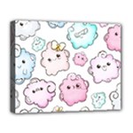 Cute Doodle Cartoon Seamless Pattern Deluxe Canvas 20  x 16  (Stretched)