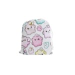 Cute Doodle Cartoon Seamless Pattern Drawstring Pouch (Small)