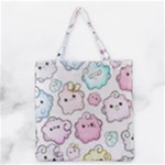 Cute Doodle Cartoon Seamless Pattern Grocery Tote Bag
