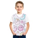 Cute Doodle Cartoon Seamless Pattern Kids  Basketball Tank Top
