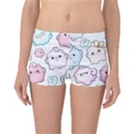 Cute Doodle Cartoon Seamless Pattern Boyleg Bikini Bottoms