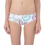 Cute Doodle Cartoon Seamless Pattern Classic Bikini Bottoms