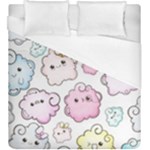 Cute Doodle Cartoon Seamless Pattern Duvet Cover (King Size)
