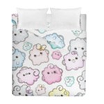 Cute Doodle Cartoon Seamless Pattern Duvet Cover Double Side (Full/ Double Size)