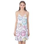 Cute Doodle Cartoon Seamless Pattern Camis Nightgown 