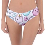 Cute Doodle Cartoon Seamless Pattern Reversible Classic Bikini Bottoms