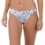 Cute Doodle Cartoon Seamless Pattern Band Bikini Bottoms