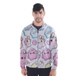 Cute Doodle Cartoon Seamless Pattern Men s Windbreaker