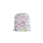Cute Doodle Cartoon Seamless Pattern Drawstring Pouch (XS)