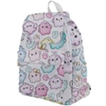 Cute Doodle Cartoon Seamless Pattern Top Flap Backpack
