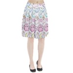 Cute Doodle Cartoon Seamless Pattern Pleated Skirt