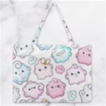 Cute Doodle Cartoon Seamless Pattern Zipper Medium Tote Bag