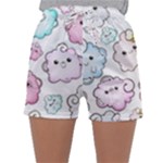 Cute Doodle Cartoon Seamless Pattern Sleepwear Shorts