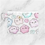 Cute Doodle Cartoon Seamless Pattern Canvas Cosmetic Bag (Medium)