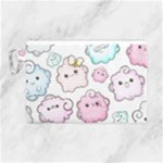 Cute Doodle Cartoon Seamless Pattern Canvas Cosmetic Bag (Large)