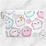 Cute Doodle Cartoon Seamless Pattern Canvas Cosmetic Bag (XL)