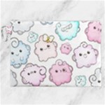 Cute Doodle Cartoon Seamless Pattern Canvas Cosmetic Bag (XXL)