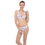 Cute Doodle Cartoon Seamless Pattern Classic Banded Bikini Set 