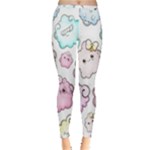 Cute Doodle Cartoon Seamless Pattern Inside Out Leggings