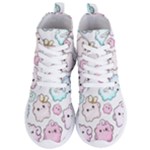 Cute Doodle Cartoon Seamless Pattern Women s Lightweight High Top Sneakers