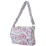 Cute Doodle Cartoon Seamless Pattern Full Print Messenger Bag (S)