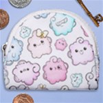 Cute Doodle Cartoon Seamless Pattern Horseshoe Style Canvas Pouch