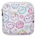 Cute Doodle Cartoon Seamless Pattern Mini Square Pouch