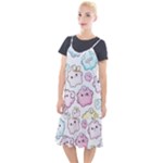 Cute Doodle Cartoon Seamless Pattern Camis Fishtail Dress