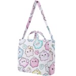 Cute Doodle Cartoon Seamless Pattern Square Shoulder Tote Bag