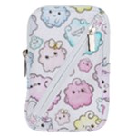 Cute Doodle Cartoon Seamless Pattern Belt Pouch Bag (Large)
