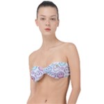 Cute Doodle Cartoon Seamless Pattern Classic Bandeau Bikini Top 