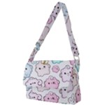 Cute Doodle Cartoon Seamless Pattern Full Print Messenger Bag (L)
